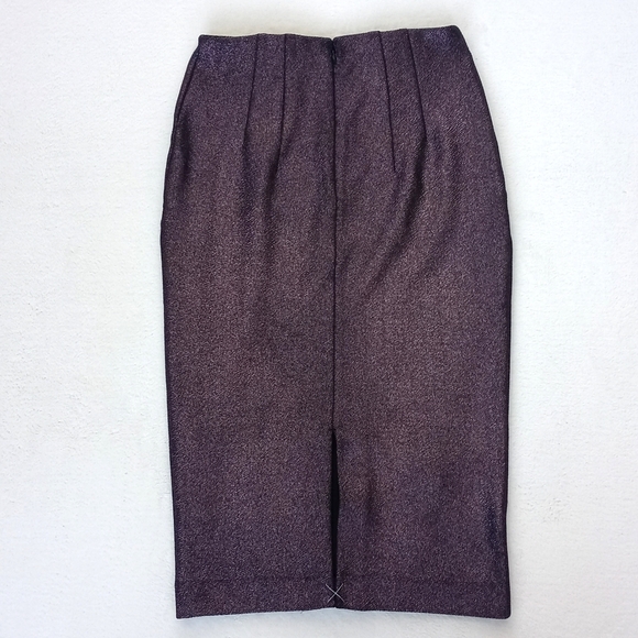 Express Purple Iridescent Shimmery Metallic Wiggle Straight Pencil Skirt 0 - Picture 6 of 16